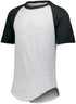 Augusta Sportswear Youth Short Sleeve Baseball Jersey (424), Color 'Athletic Heather/Black'